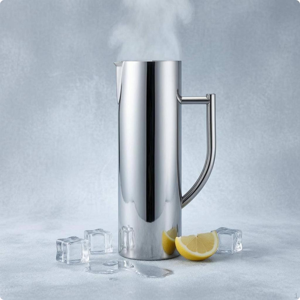 Stainless Steel Pitcher Mirror Finish Water Polished Metal Jug S Flatmouth Wine Pot