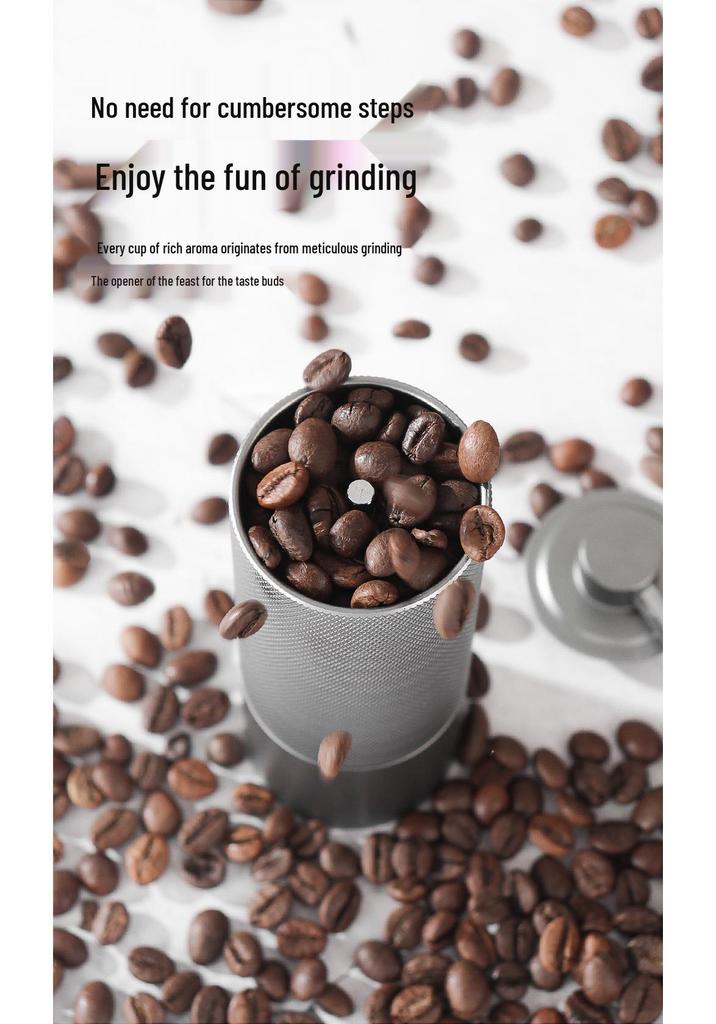 Portable Manual Coffee Grinder - Stainless Steel Burr for Pour-Over