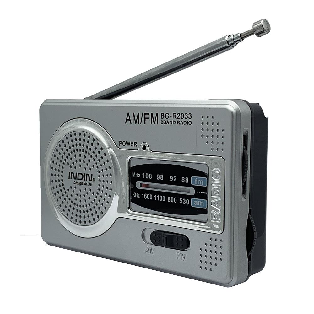 

BC-R2033 AM/FM двухдиапазонный карманный радиоприемник со встроенным динамиком, выдвижная антенна, мини-портативный портативный радиоприемник
