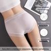 Plus Size Women's Summer Ice Silk Without Trace One Piece High Waist Belly Breathable Hip Briefs