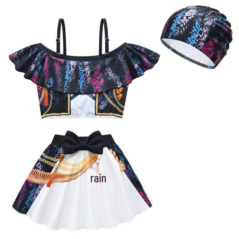 Nuovo Costume da Bagno Due Pezzi con Spalline per Bambina Set Gruppo di Ragazze Cosplay