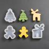 Christmas Silicone Molds Gingerbread Man Reindeer Christmas Tree Durable DIY Candle Molds Handmade Soap Baking Tools