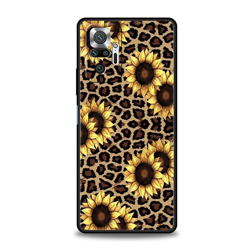 For Redmi 10C Cases Tiger Leopard Print flower Phone Case For Xiaomi Redmi Note 12 11 9S 9 8 10 Pro Plus 7 9T 8T 9C 9A 8A Cover