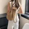 Fashion Straw Solid Backpack Large Capacity Simple Versatile Bags for Women Designer Style In Summer