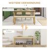 Bank Holzbank Küchenbank, Massivholz, 3-Sitzer Bank, 120 cm x 33 cm x 45 cm, Natur