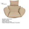 Egg Chair Cushion Swing Chair Cushion with Headrest Washable Hanging Basket Seat Cushion Replacement for Patio Garden Egg Chair