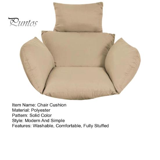 Egg Chair Cushion Swing Chair Cushion with Headrest Washable Hanging Basket Seat Cushion Replacement for Patio Garden Egg Chair