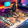 Custom Name Personalized Demon Slayer Print Carpet, Versatile Home Decor Rug, for Playroom, Apartment, Balcony, Entryway, Hallway Gift