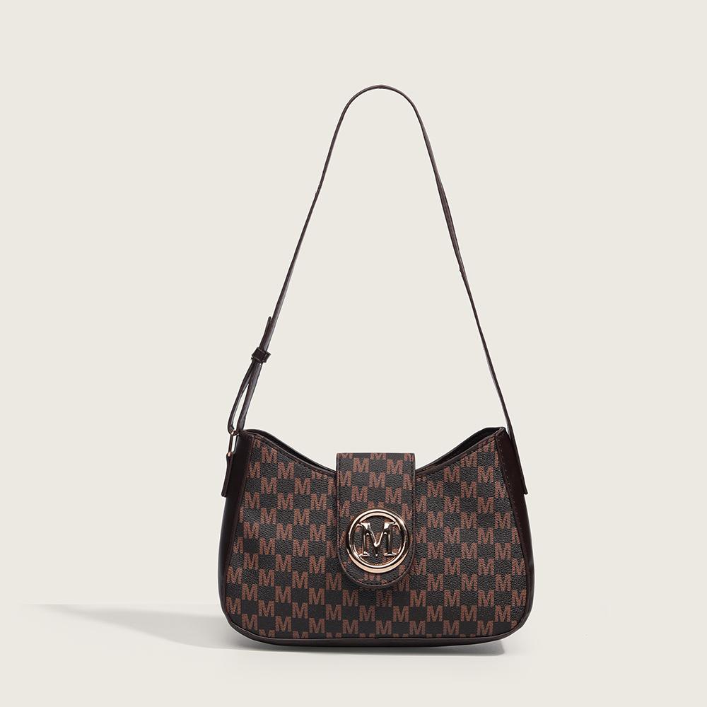 

Женская сумка Сумка через плечо Женская сумка под мышкой Сумка-хобо Сумка-полумесяц Высококлассная Маленькая сумка Легкая роскошь Нишевая Милая Изысканная коричневый