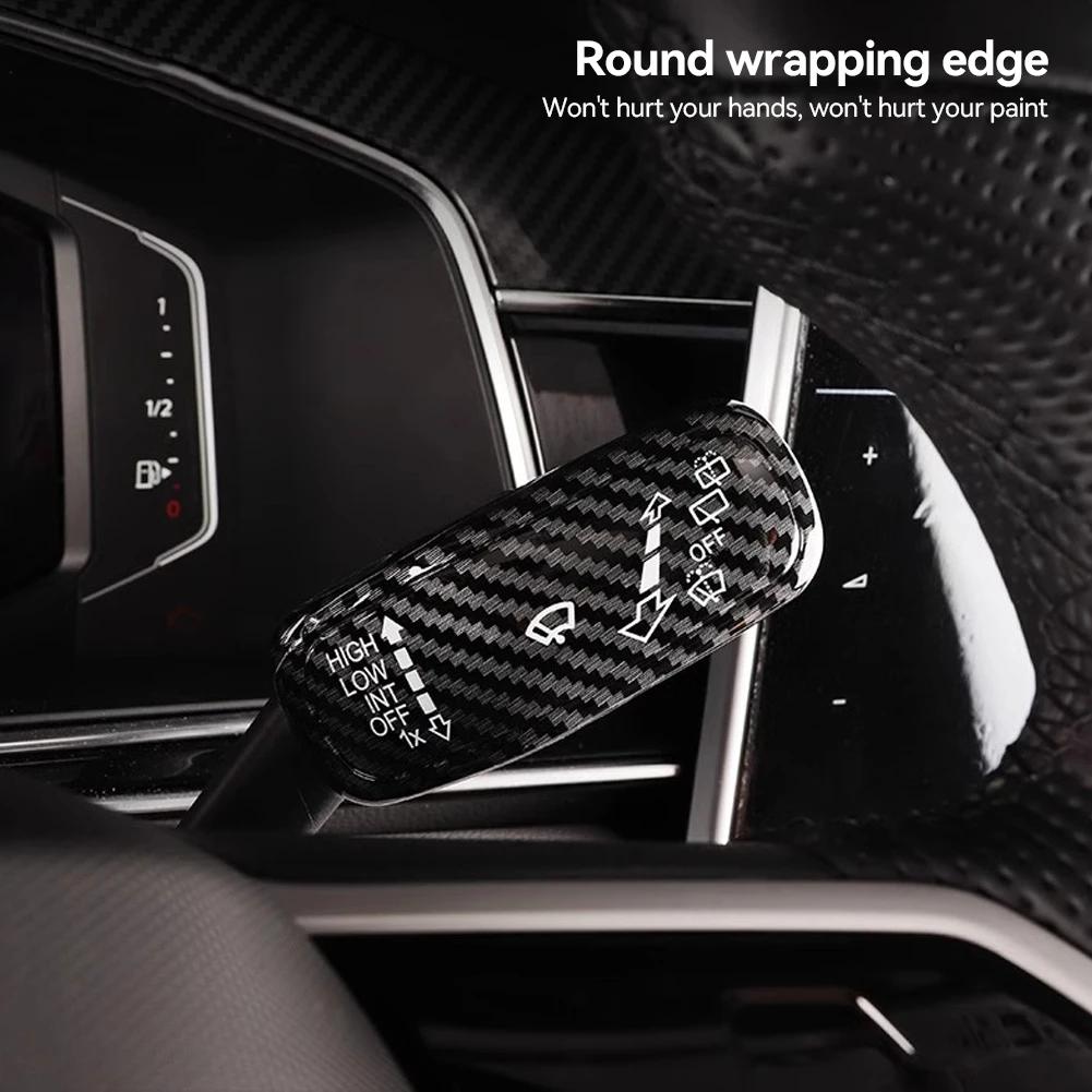 2Pcs For VW Polo Golf 7 Golf 8 Jetta Tiguan Car Steering Wheel Wiper Trim Headlight Button Cover Car Interior Mouldings