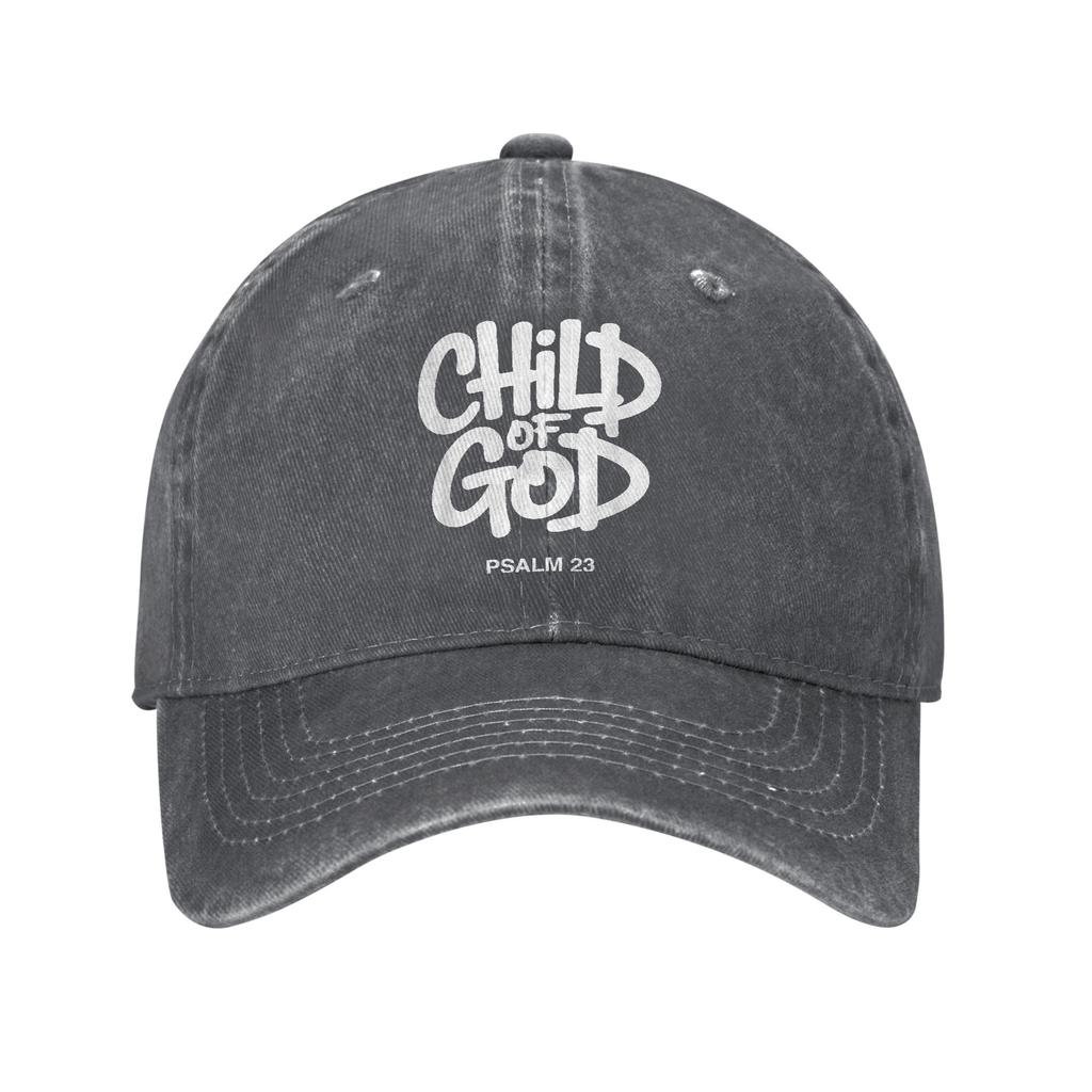 Christian Child of God Psalm Unisex Baseball Caps Bible Verse Distressed Washed Hat Vintage Outdoor Running Golf Soft Sun Cap