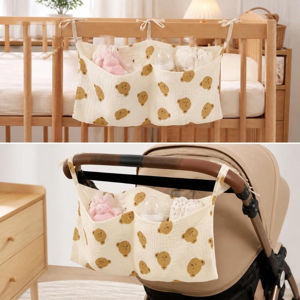 Portable Diaper Storage Bag Multi-Function Baby Bedside Bag Crib Hanging Storage Bag  Baby Newborn