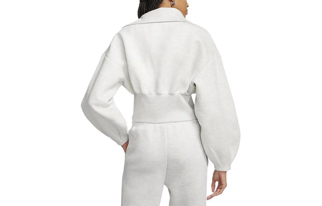 Nike Sportbekleidung Tech Fleece Unifarben Locker Geschnitten Cropped Jacke FN2524-013