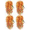 1/2/3/4Pcs Fall Hanging Artificial Morning Glory UV Resistant Realistic Fake Flower Wedding Party Indoor Outdoor Garden Wall Hanging Flower Decoration