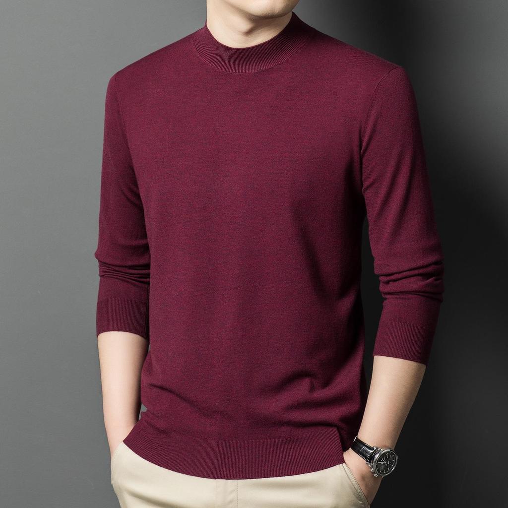 Men's Autumn/Winter Thick Wool Half-High Collar Sweater
