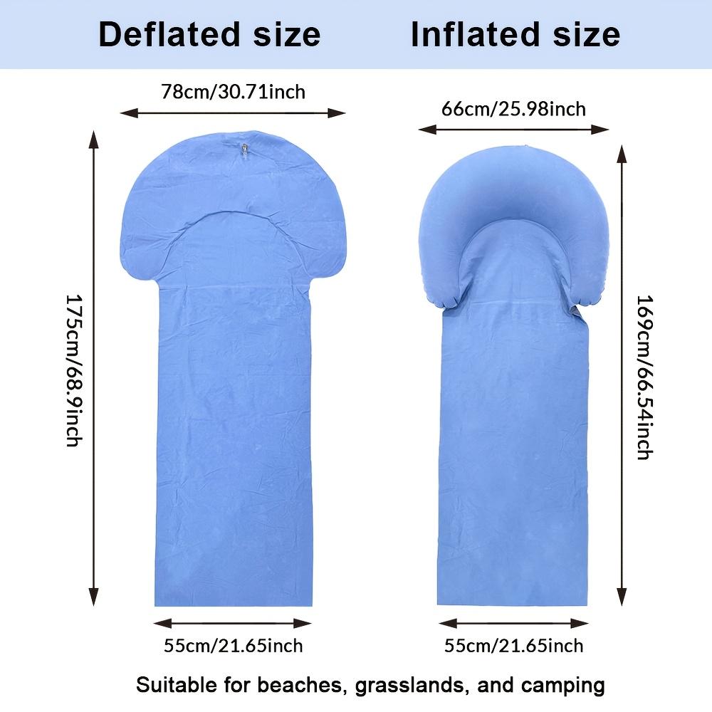 1Pc Beach Mat With Inflatable Headrest Outdoor Mat Anti-Sand Suitable For Outdoor Camping And Picnics Single Person Sleeping Mat Foldable Portable