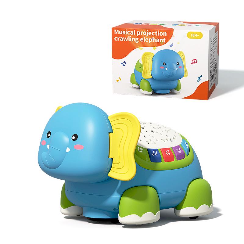 

Багатофункціональна іграшка-слон: Звук, Світло та Проекція для дітей 0-1 року - Заохочує повзання та ранню освіту.