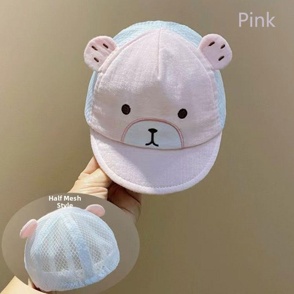 Cotton Baby Baseball Cap Soft Peaked Caps Summer Cartoon Bear Ear Cap