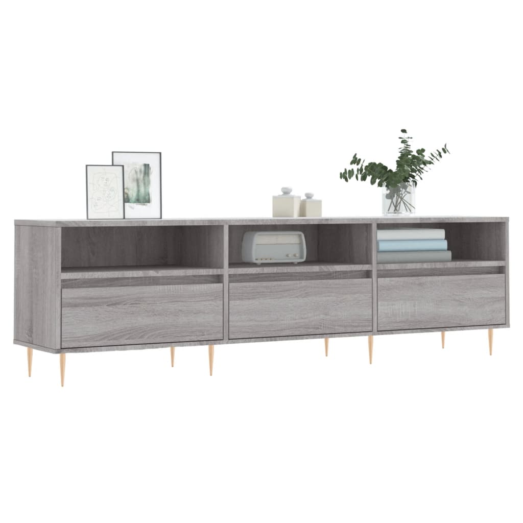 TV Cabinet Gray Sonoma 150 x 30 x 44.5 cm Engineered Wood