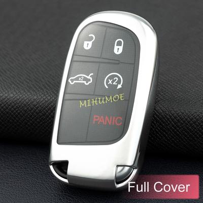 Car Key Fob Case Cover Holder For Jeep Grand Cherokee Renegade Compass Dodge Charger Challenger Durango Journey Fiat