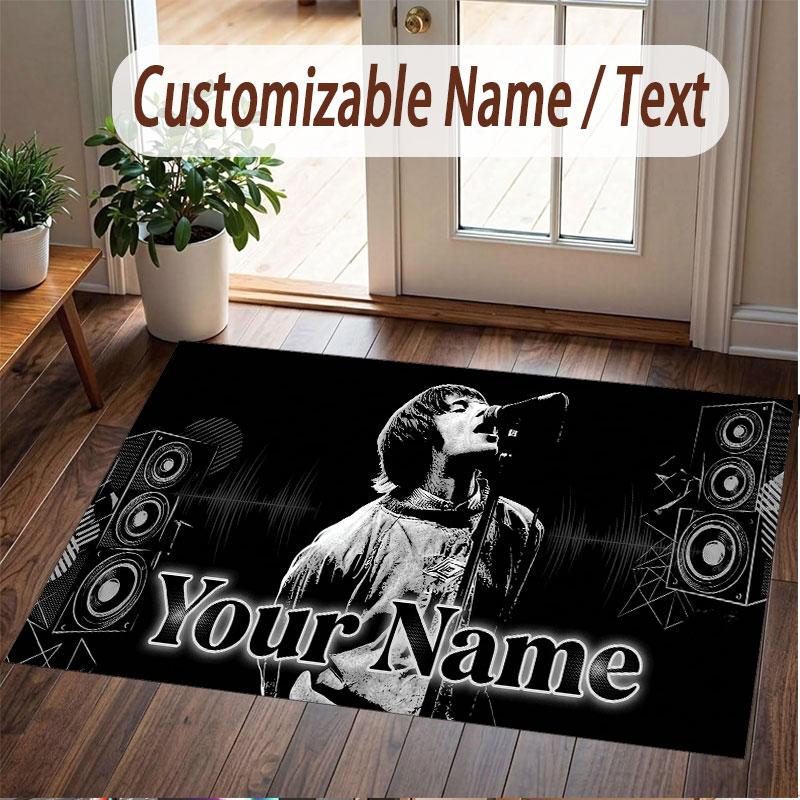 Custom Name Crystal Velvet Rug,Oasis Comfortable Anti Slip Floor Mat For Room Decoration