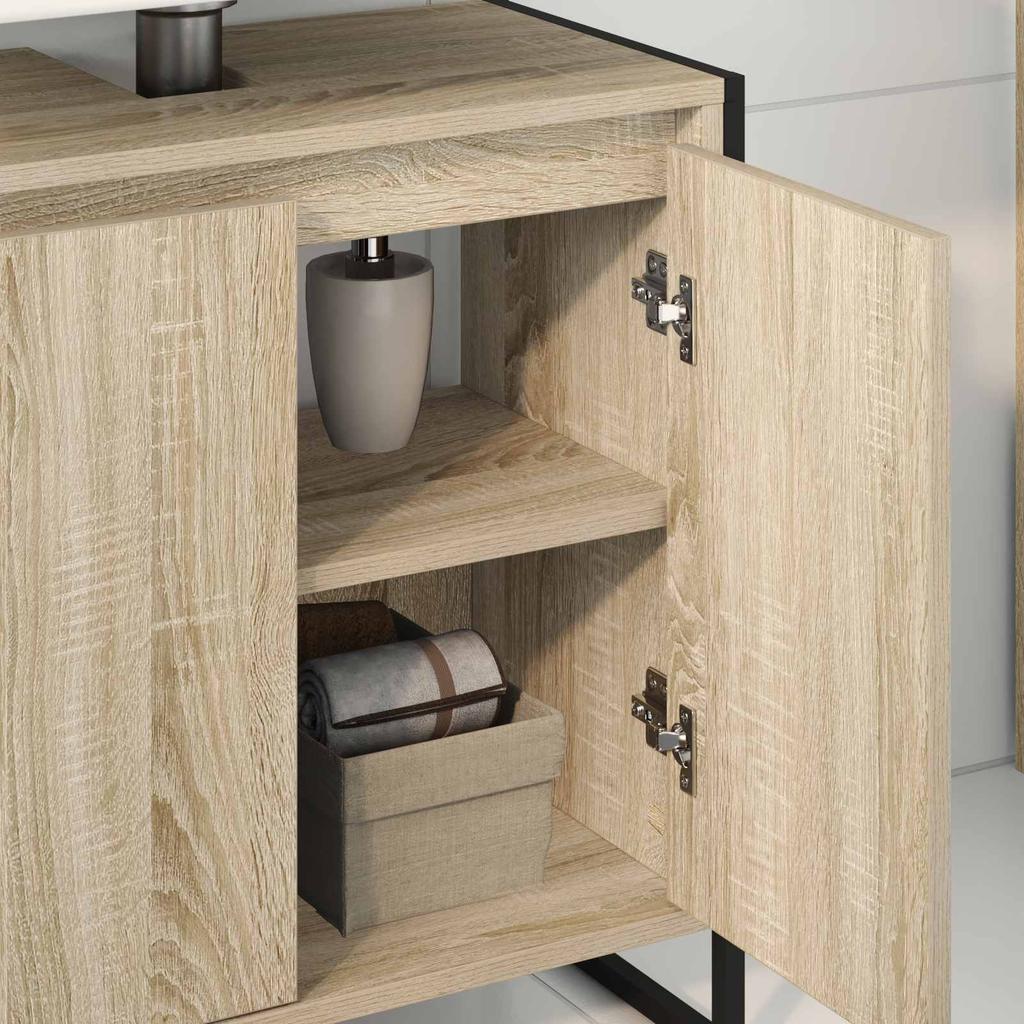 Bathroom Cabinet with Door Sonoma 60 X 30 X 60 Cm Engineered Wood