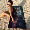 Fashion Animal Tyrannosaurus Fashion Funny Beach Towel Colorful Bath Towels for Girl Microfiber Quick Dry Sand Free