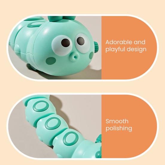 Wind-Up Caterpillar Toy Mechanical Crawling Insect Safe Non-Toxic Baby Toy Guides Babies to Educational Kids Toy