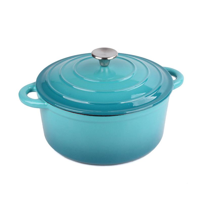 26cm Enameled Cast Iron Dutch Oven For Baking Braiser Cooking 4.5L Saucepan Heavy Braised Pot Casserole Dish Cast Iron Pot