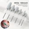 6-Pack Silicone Nail Drill and Polishing Bits for Acrylic Gel Nails, Triangular Tip Burr Remover with Grit Polish