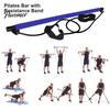 Pilates Bar with Foot Pedals Resistance Band Strength Training Fat Burning Body Shaping Back Slimming Multifunctional Exercise Home Gym Workout