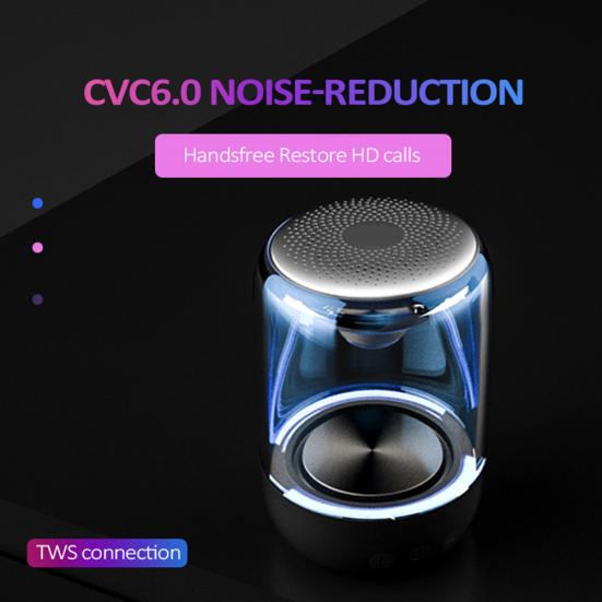 C7 Portable Wireless Stereo Bass Bluetooth-compatible Speaker Colorful LED Light Sound Box