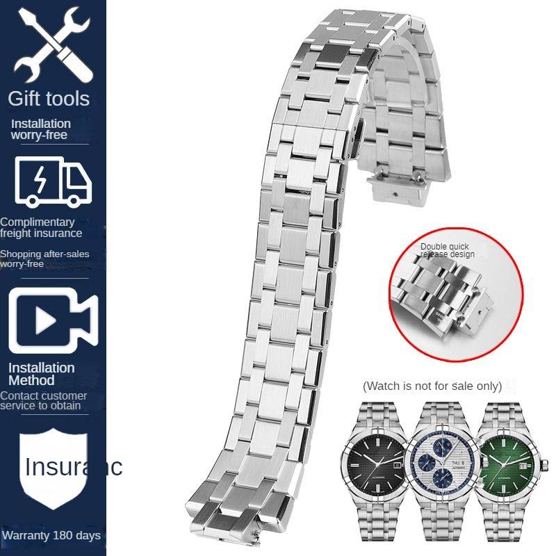 

Новый высококачественный ремешок из нержавеющей стали для часов серии MAURICE LACROIX AIKON AI6008 AI6007 AI6038 AI6058 AI1108 For AI6058 series серебряный