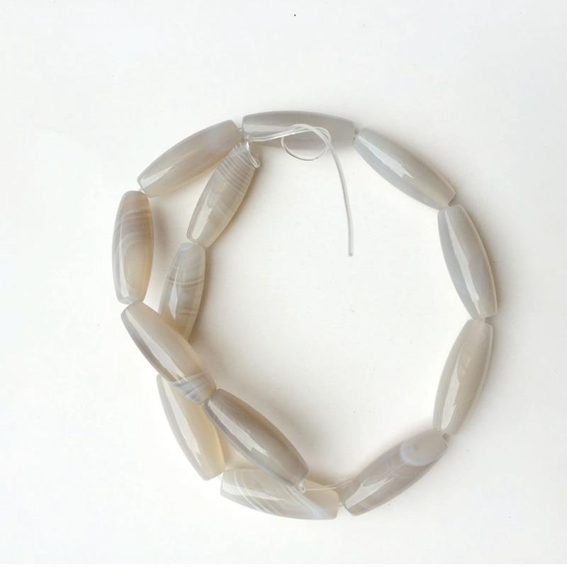 Beads for Jewelry Making measle10X30mm Botswana Agates DIY Christmas Jewelry 15"