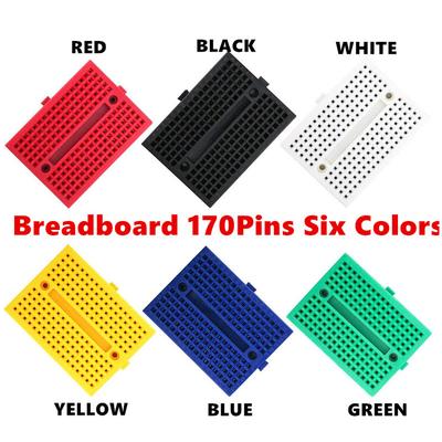 6Pcs Mini Protoboard sin Soldadura Placa Experimental SYB-170 plataforma 170 puntos Tie
