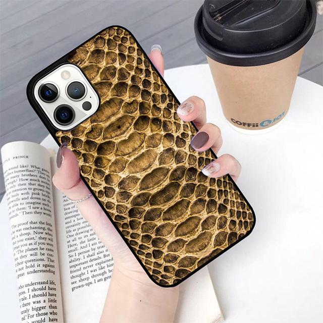 Snake Skin Phone Case For Apple iPhone 17 Air Pro Max Plus Coque For iPhone 17 Air 14 15 16 13 12 Max Cover