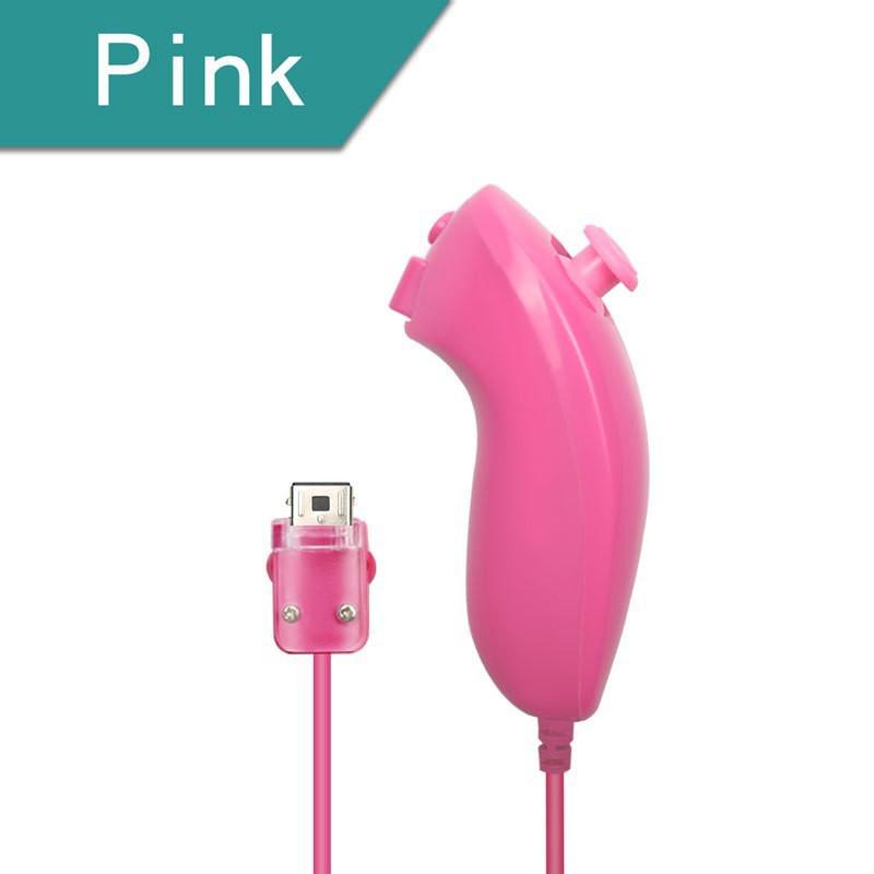 Neutral Style Wii Wireless Game Controller with Straight and Curved Handles and Built-in Accelerator