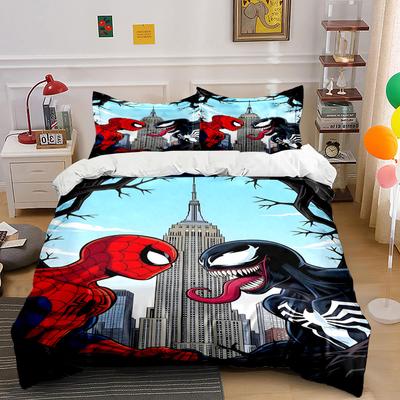 Spider-Man and Venom Graphic. Bedding Sets Duvet Cover Sets Duvet Covers Pillowcases(1*Duvet Cover 2*Pillowcases Without Duvet Insert)