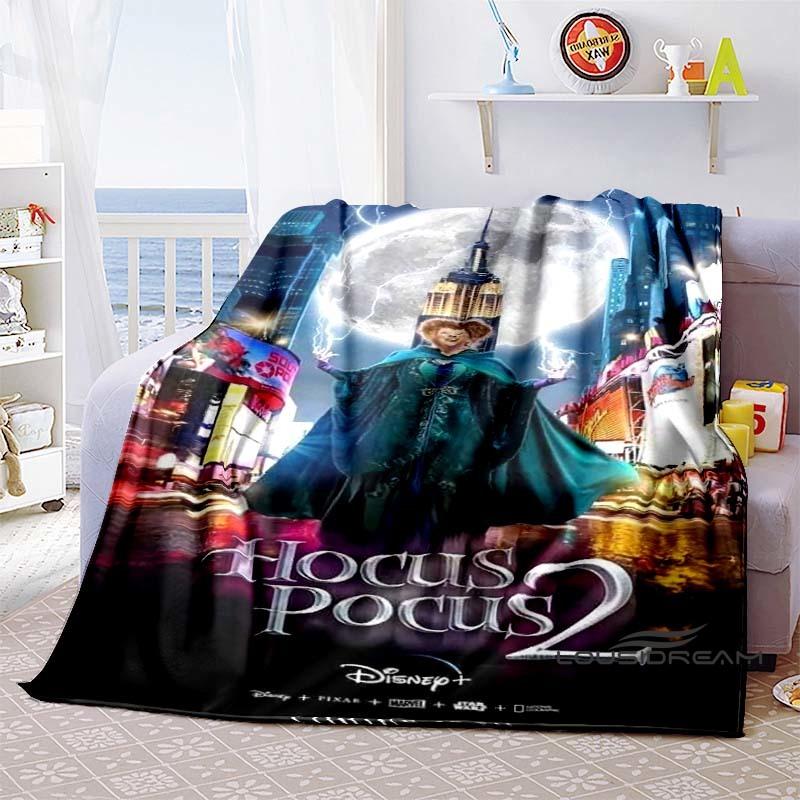 Hocus Pocus Creative Flannel Print Blanket, Super Soft and Comfortable, Perfect for Sofa Naps or Home Blankets, the Perfect Gift