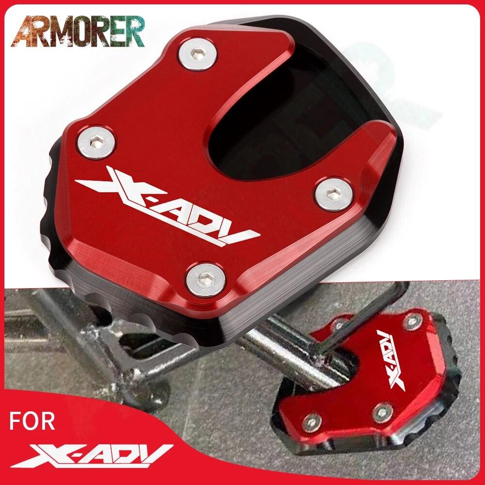

Аксессуары для мотоциклов для HONDA X-ADV XADV X ADV 750 2022 2023, алюминиевая боковая подставка с ЧПУ, увеличенная подставка, увеличенная пластина, накладка