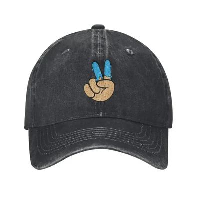 Custom Peace Hand Gesture Fingers Donut Baseball Cap Women Unisex Adjustable Adult Cotton Dad Hat Spring Snapback Hats