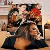 1PC A-dele's pop music Flannel Blanket Gift, Suitable for Both Men And Women, Soft Ideal for Beds And Sofa, Birthday Or Christmas Gift