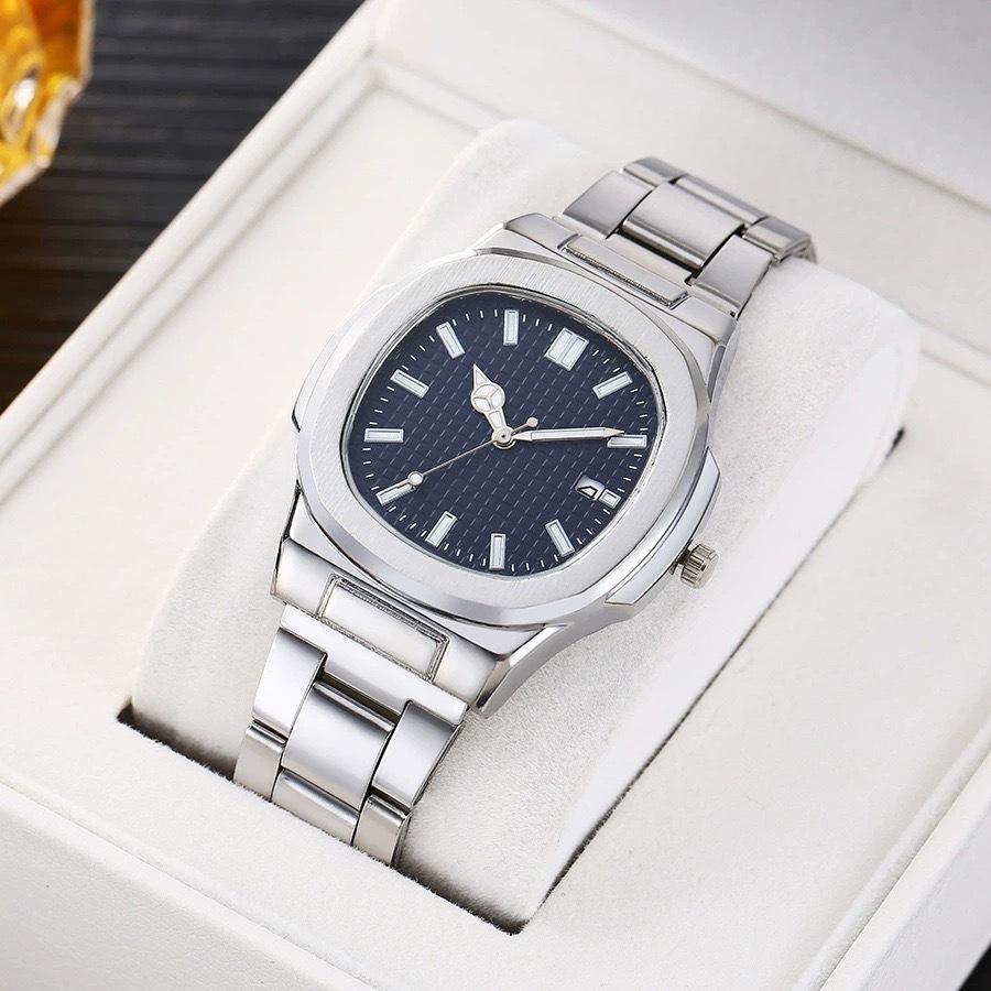 Scale Dial Calendar Steel Belt Men'S Watch Source Straight Hair