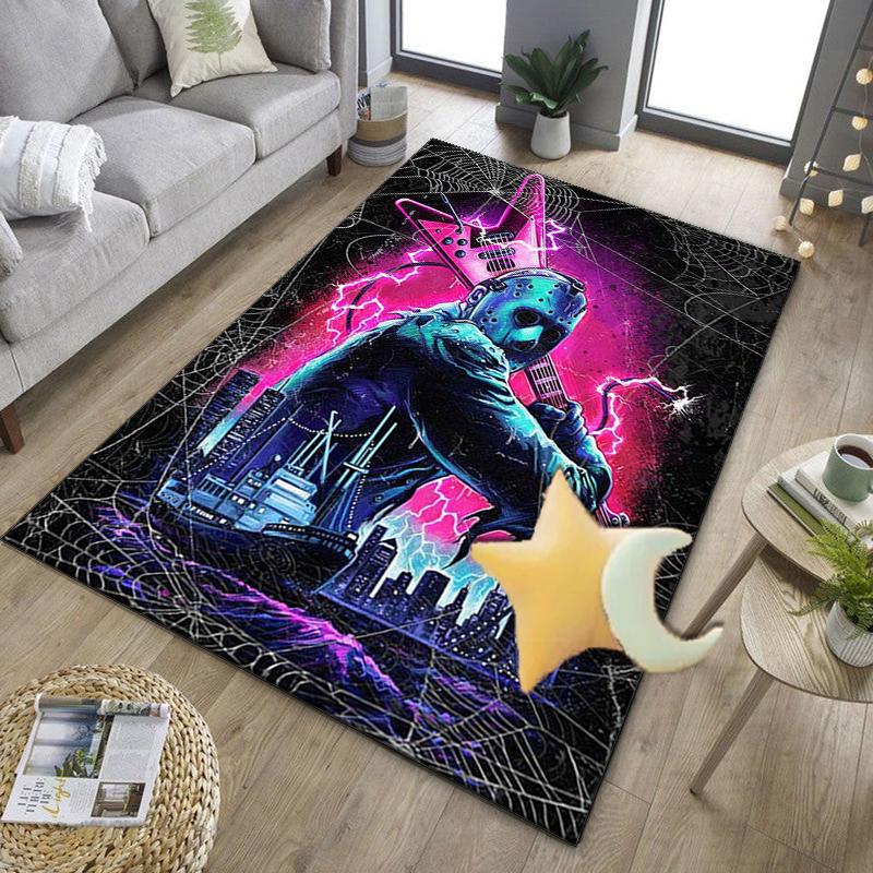 Horror Movie Characters Collage Office Rug Chair Mat, Game Carpet, Suitable for Front Door, Bedroom, Living Room, Desk, Holiday Gift