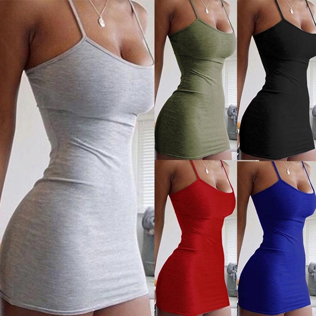 Spring and summer women's tight dress, hip skirt, sexy suspender skirt, outdoor beach dress.