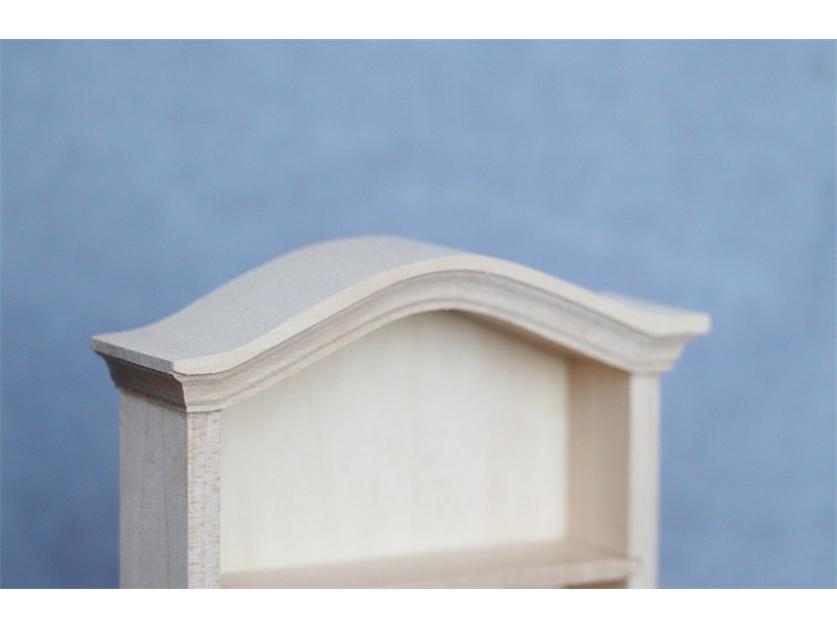 1:12 Dollhouse Japanese-Style Arc Top Bookcase Wall Cabinet Retro Mini Furniture Model