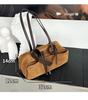 Matte Suede Retro Leather Tote Bag - Women's Large Capacity Shoulder Bag