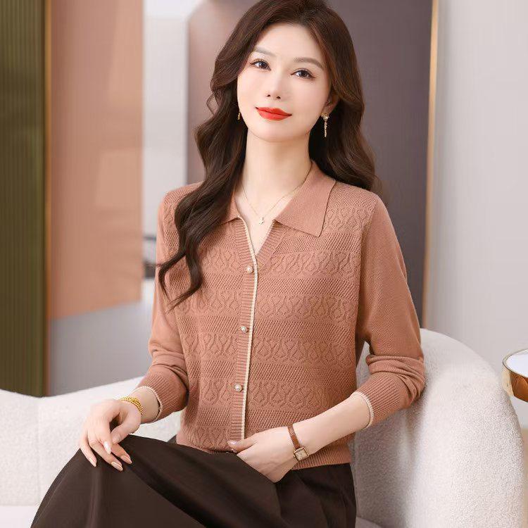 Women's Fashionable V-Neck Woolen Sweater - Slimming, Versatile, Beautiful Autumn Top