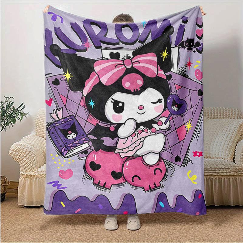 

1pc Kuromi s Sweet Halloween Adventure Blanket, Seasonal Home Decorative Throw for Room, Cute Gift Idea, Living Room, Travel, Camping, Car Blankets, B 130x150cm