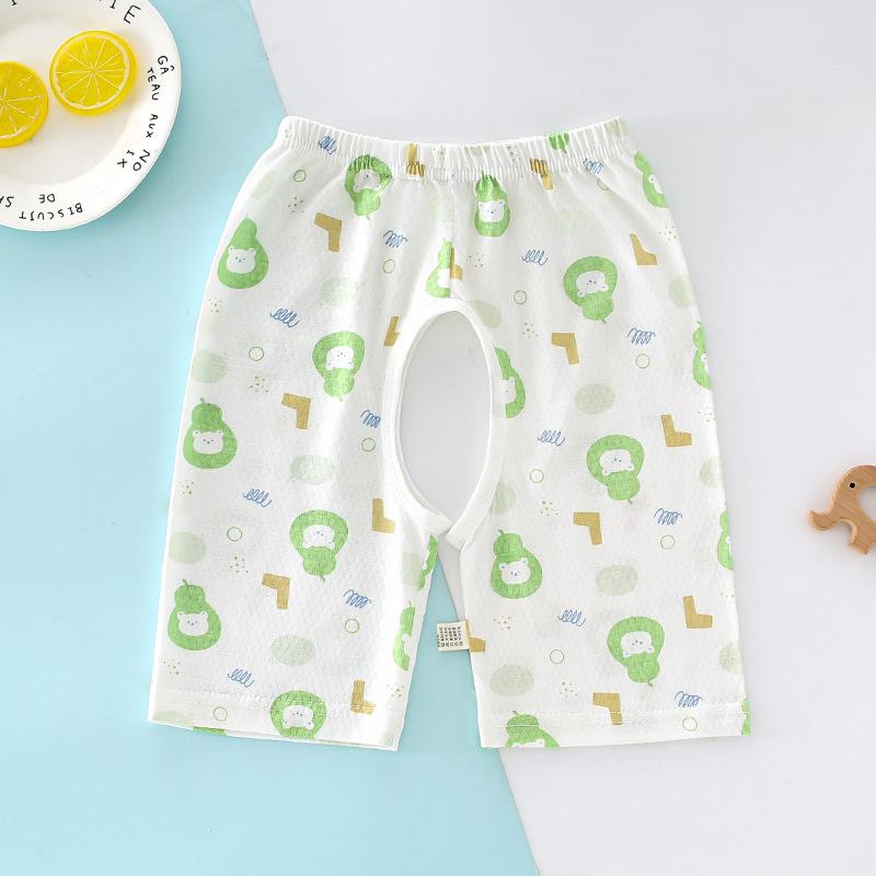 Baby Cotton Cartoon Open-Crotch Pants for Potty Training - Cool & Cute Summer Style for Infants & Toddlers